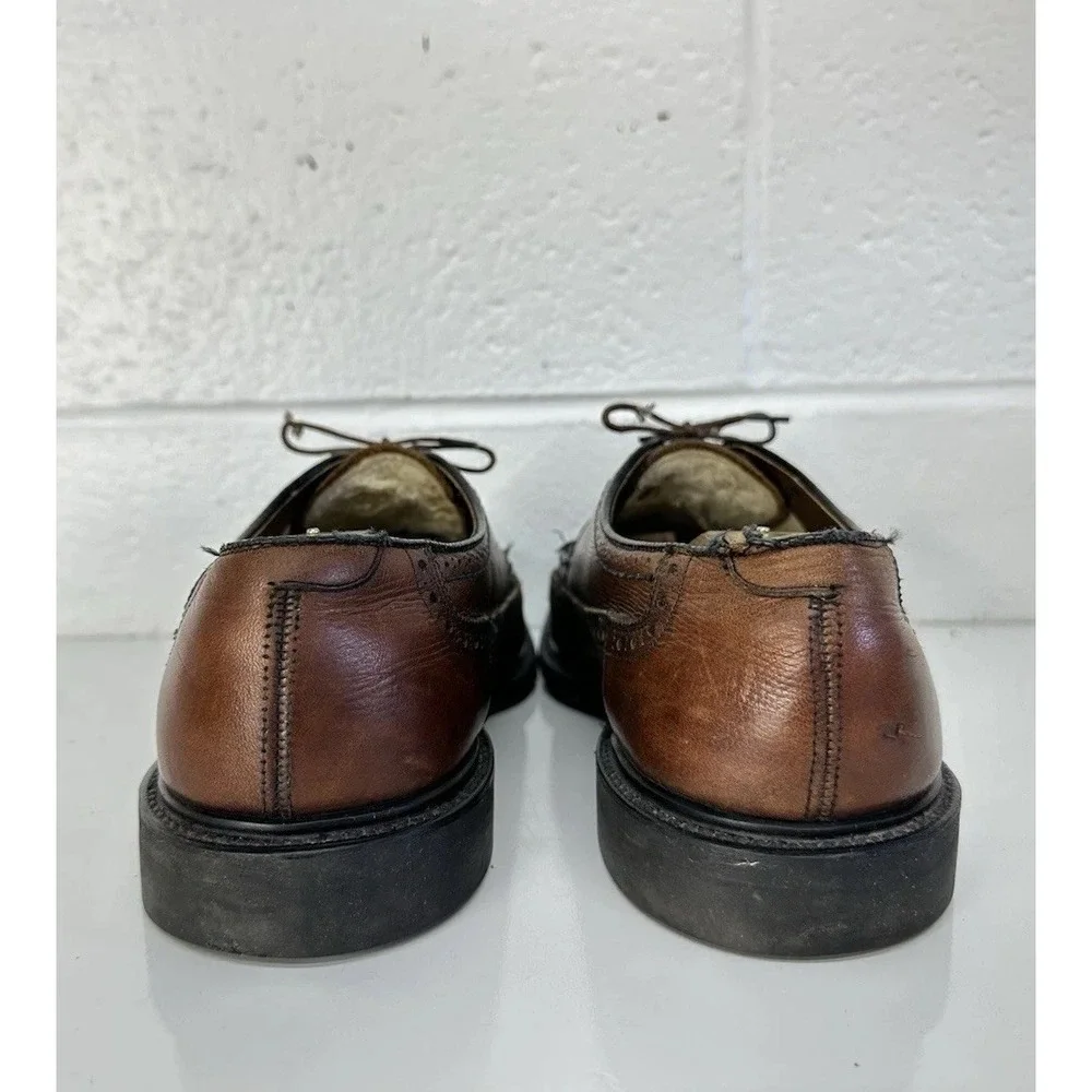 VTG 60s Pedwin Brown Leather Longwing Boucher‎ Gunboat Dress Shoes / Men's 10.5